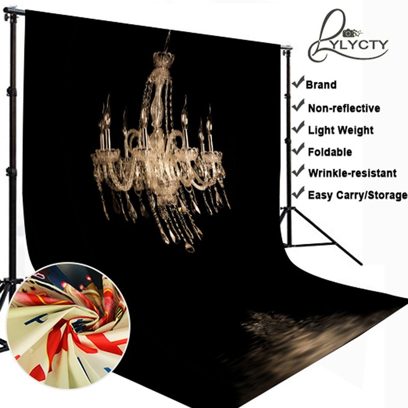 LYLYCTY ستارة خلفية تصوير ثيم لليكت 1010 قدم مزخرفة بمصابيح كريستالية، أدوات استوديو - Image 3